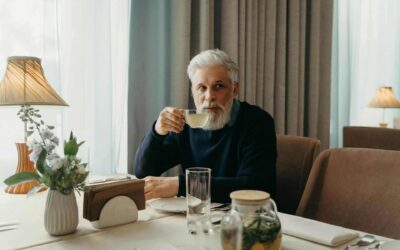 Äta hälsosamt som senior på restaurang